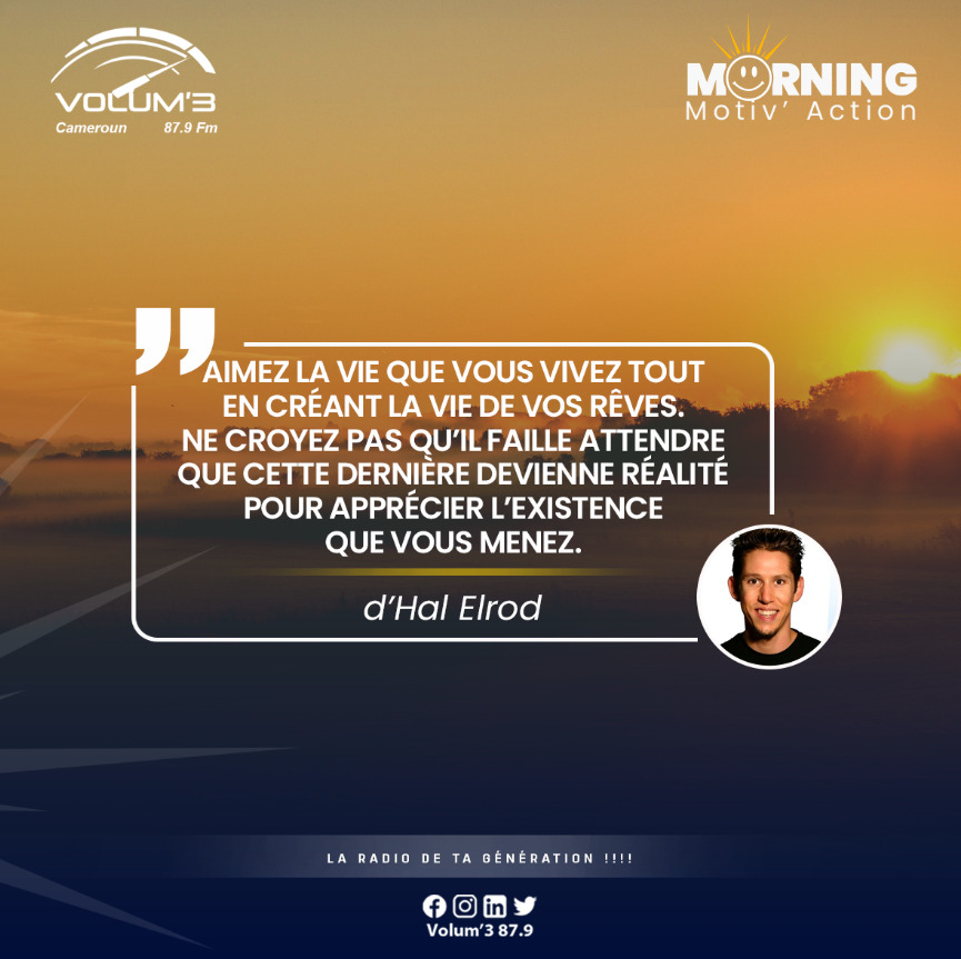 Volum3Radio's tweet photo. Bonjour et bon réveil à l’écoute de nos programmes
#Motivaction 
#volum3 https://t.co/YyFsveKtHU
