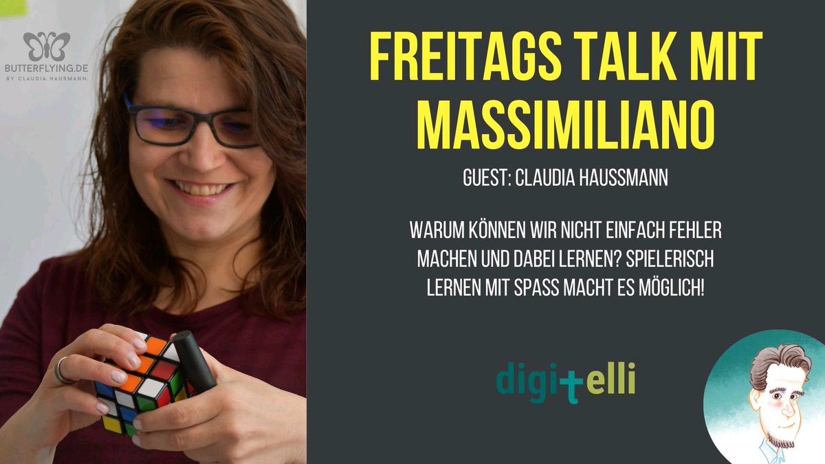 butterflyingde's tweet photo. Ich bin Gast bei Massimiliano beim Freitags Talk am 07.10 um 16:30 Uhr mit meinem Lieblingsthema  #spielerischlernenmitspass 

Wo: Live auf Linkedin https://t.co/sqcJICTdS3