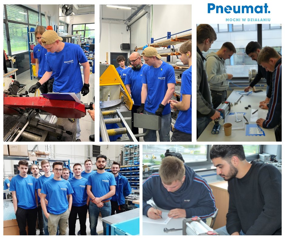 PNEUMATSYSTEM's tweet photo. Ostatnio gościliśmy praktykantów z Wrocławia oraz uczniów, którzy przybyli do nich na wymianę z Niemiec🧑‍🎓Mieli oni okazję obserwować pracę naszych specjalistów podczas produkcji podzespołów pneumatycznych, procesów zachodzących w naszym zautomatyzowanym magazynie.  👀⚙️ https://t.co/4yzzVoaDYW