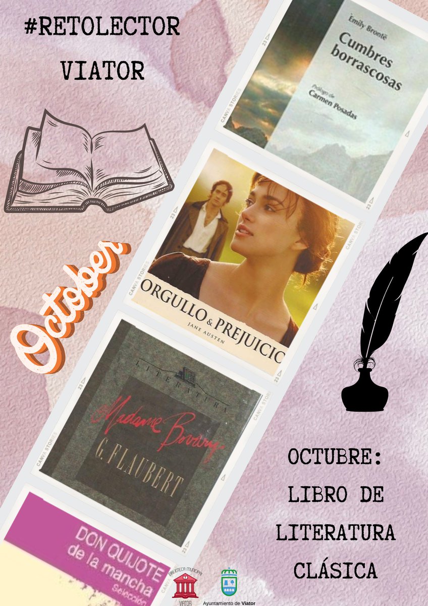 ‼️‼️Nuevo mes, nuevo reto lector

🍂Octubre viene con propuestas de literatura clásica.📖📖

📗📘¿Te unes a nuestro #RetoLectorViator ?

#culturaviator
#ayuntamientodeviator
<a href="/ManuelJAlcalde/">Manuel Jesús</a>
@culturaviator
@viatoraldia