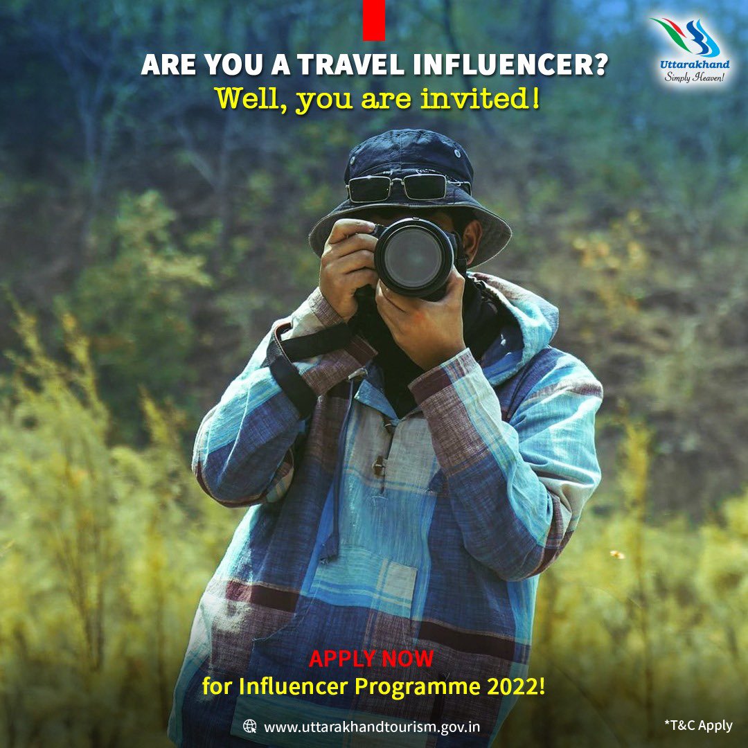 UTDBofficial's tweet image. Have you heard of the most exciting influencer programme of the year?
Uttarakhand invites all you travel influencers out there to sample our home stays, adventure sports and lesser known destinations. Register now uttarakhandtourism.gov.in/utdb-event 

#UttarakhandTourism #Uttarakhand