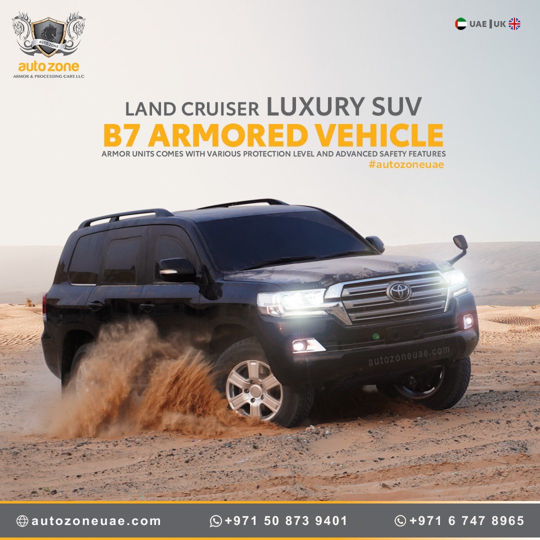 AutozoneuaeA's tweet photo. Autozone protection is at its best !! We have B7 ballistics level units in Toyota land cruiser with all advanced security features added in it. If you are looking for the Higher ballistics level suv units contact our sales team https://t.co/nFI9d2zUON