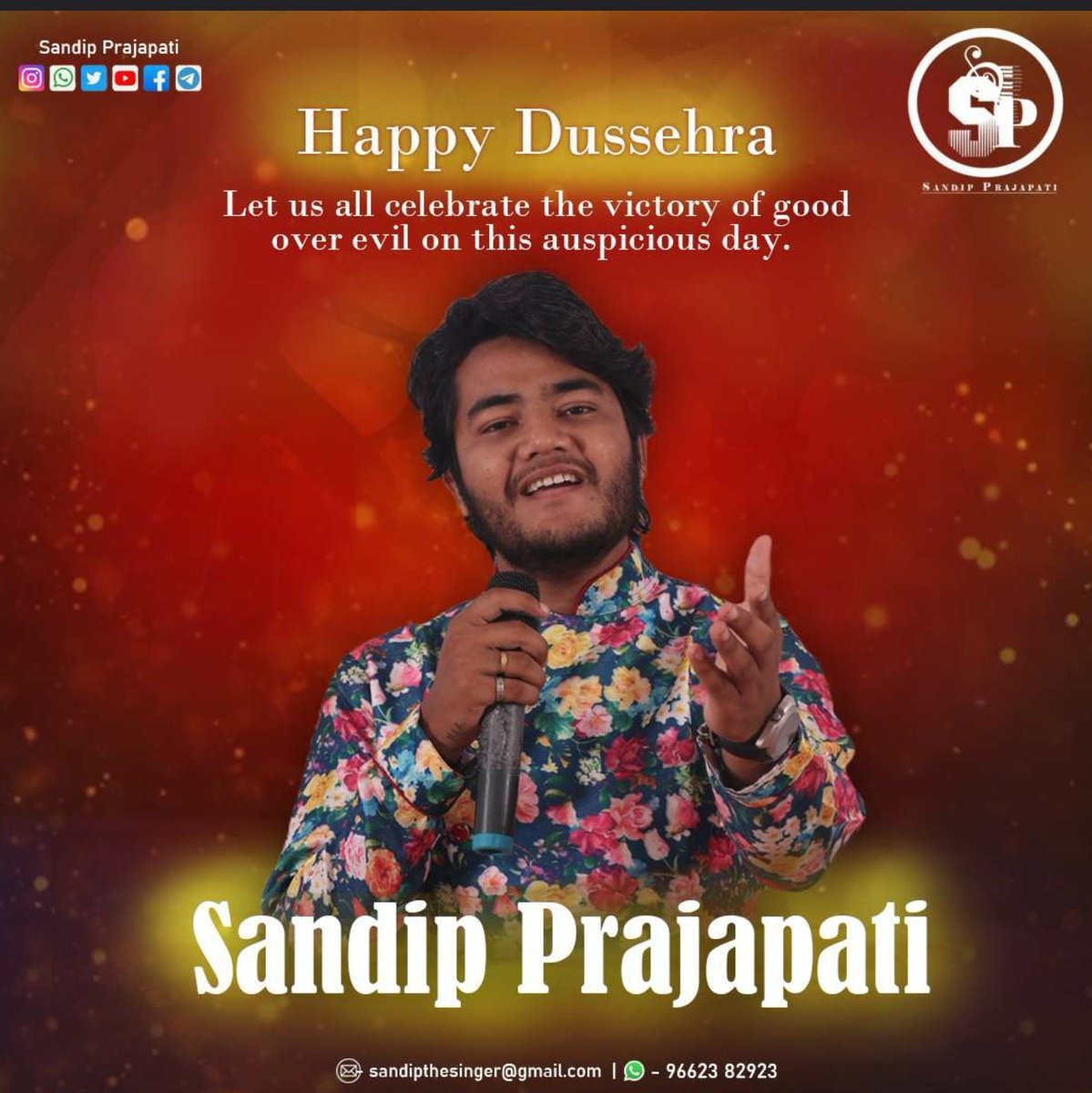 SandipTheSinger's tweet photo. Happy DUSSEHRA

#Dussehrawishes 
#Dussehra 
#Dussehra2022 
#DussehraFestival https://t.co/IzUdKmCtsv
