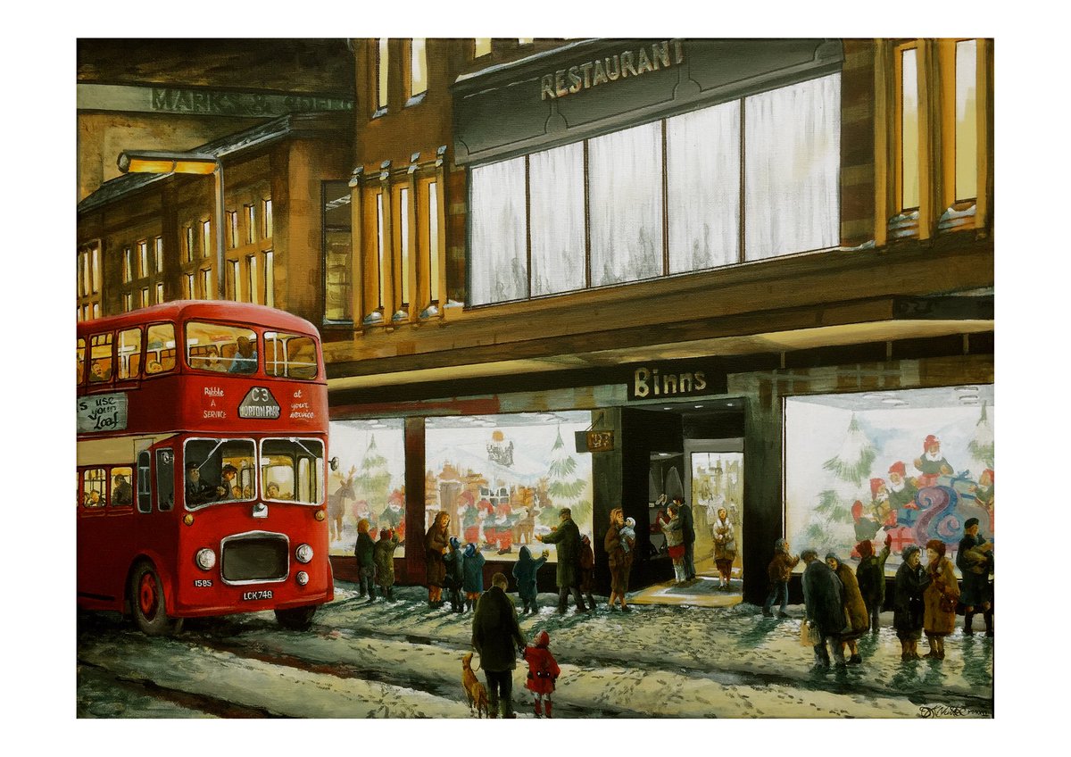ArtDaffodilLan1's tweet photo. New paintings by Kev , soon to be cards &amp; prints from https://t.co/KivvhuS2uL 
“We’ll Have To Wait &amp; See What Father Christmas Brings” 
Binns Dept. Store,Carlisle 1960’s
#KevinNutter #DaffodilLaneStudio
#Carlisle @TullieHouse https://t.co/8pT0V7egK9