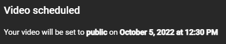 Ally_dbell's tweet photo. That's some bad looking text on @YouTube when scheduling a video post... https://t.co/EIsG12r9Cs