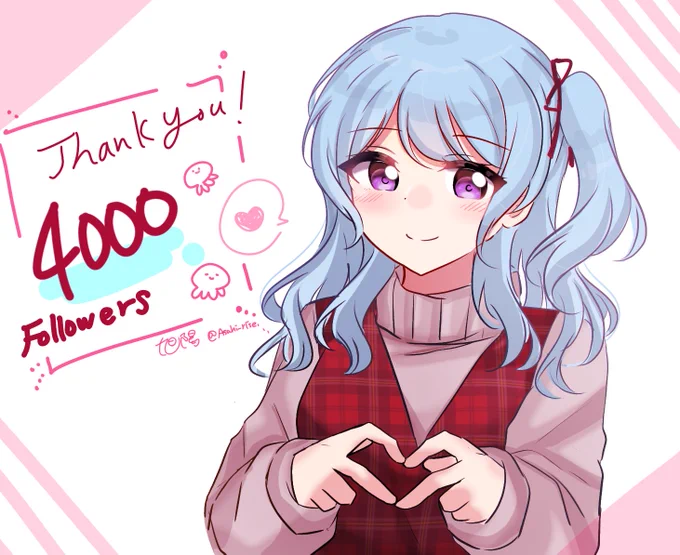 遅くなりましたがフォロワーさま4000人ありがとうございました〜!これからもマイペースに楽しく色々描いていきます今後ともよろしくお願いします 