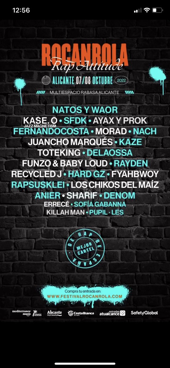 IvNavarro21's tweet photo. VENDO ENTRADA FESTIVAL ROCANROLA ALICANTE 7 Y 8 OCTUBRE, ABONO GENERAL + CAMPING. 

RT ‼️‼️‼️‼️‼️
#Rocanrola https://t.co/hHE7hb5rtc