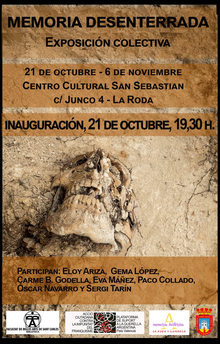 AMHRyC's tweet photo. Desde Paterna, llega a La Roda la primera exposición sobre fosas comunes en la provincia de @albacete @Memoria_Publica @ARMH_Memoria #MemoriaHistorica #VerdadJusticiaYReparacion #franquismo https://t.co/NCPT9BG7k2