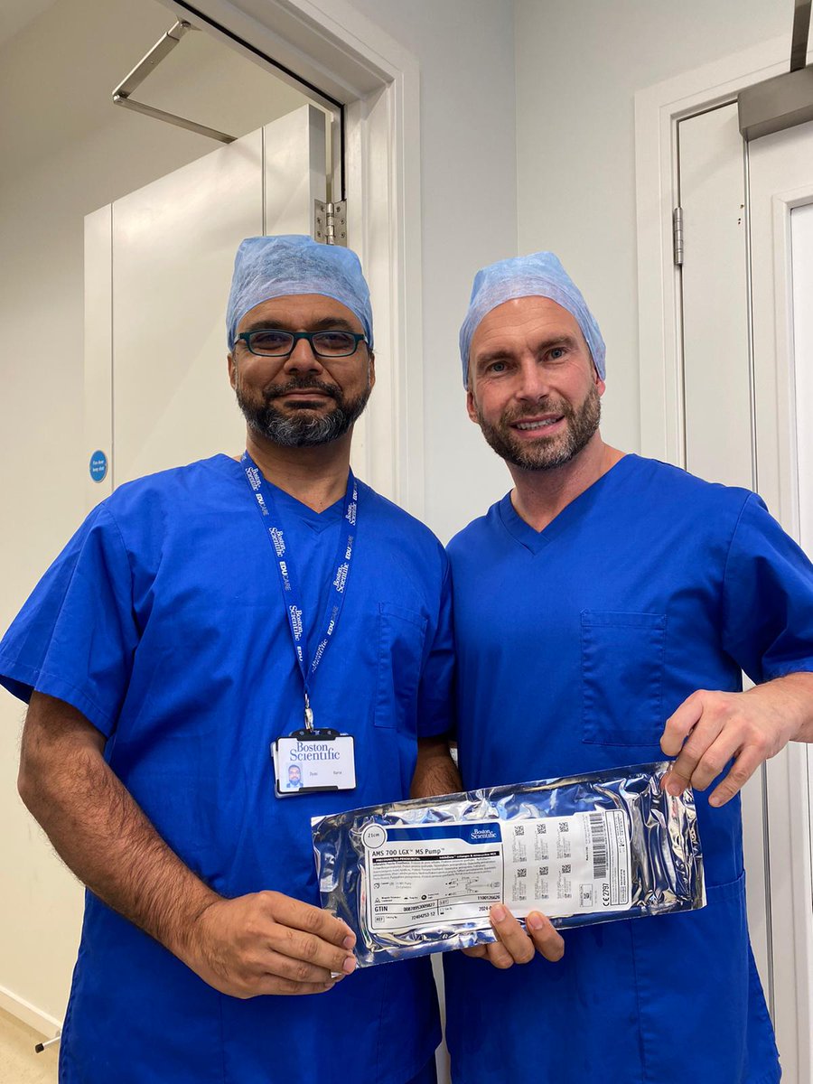 BSCEMEA_Urology's tweet photo. Congratulations to @giuliogaraffa  for being the 1st to implant an AMS 700™ LGX IPP with Optimised Tubing Length (OTL) in the UK. 
Maximising inflatable cylinder length without the need for rear tip extenders.
#AMS700 #OTL #RestoreMensHealth #BSCEMEA https://t.co/nH8T5Msug5