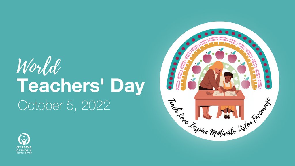 🍎Today we take a moment to appreciate our excellent and dedicated #ocsb teaching staff. 🙏Thank you for inspiring and encouraging our students to reach their full potential. #WorldTeachersDay #ocsbBeCommunity