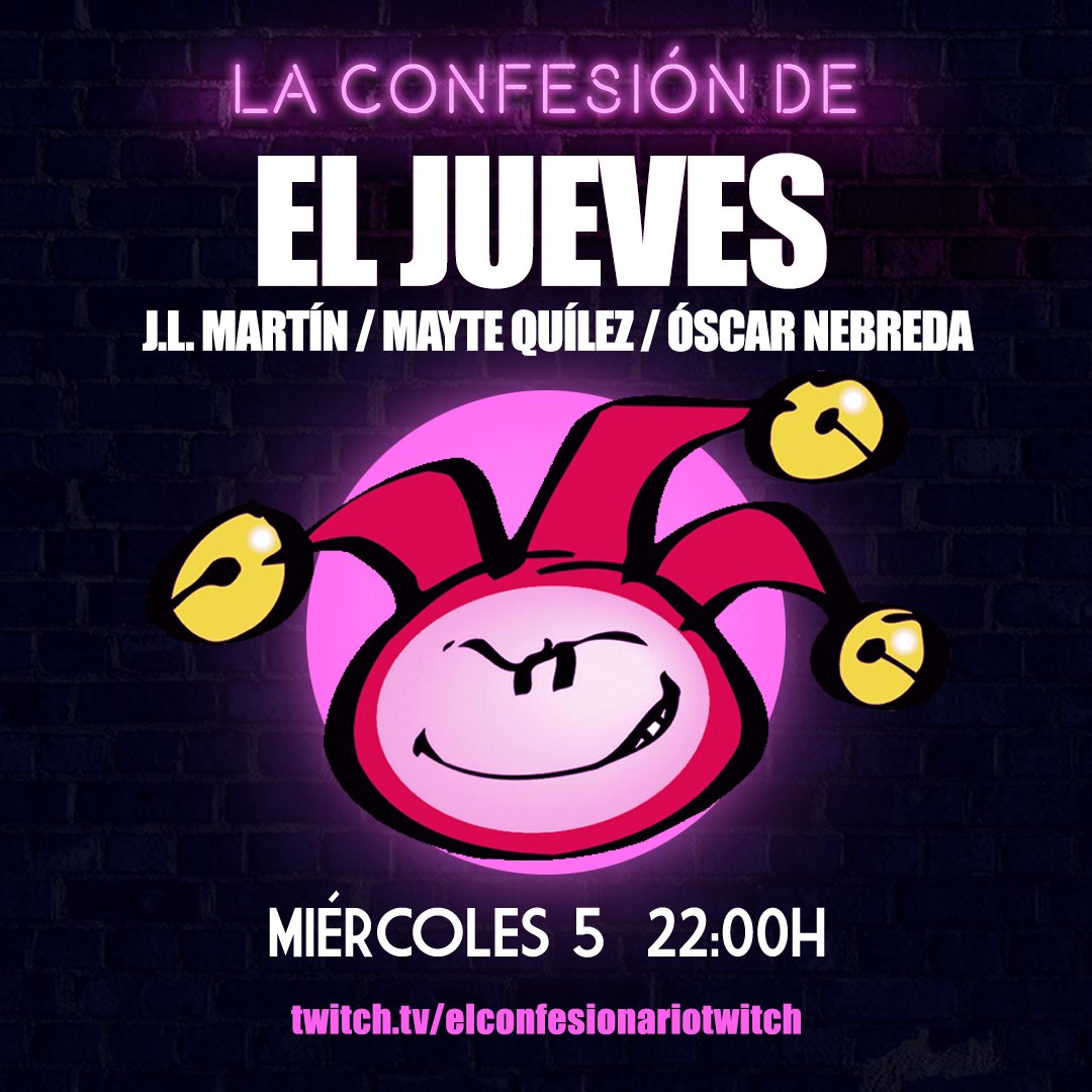 ElC0nfesionari0's tweet photo. ¿Os he dicho ya que esta noche vienen a la parroquia los pecadores que fundaron @eljueves hace 45 años?
¿Que tendremos a @JLJLMartin, @MayteQuilez y Óscar Nebreda?
Ah, sí. Ya lo he dicho.
Recuerda, solo en tu parroquia de confianza 👇 https://t.co/1KKfdZDxGc https://t.co/BNEPxE93cc