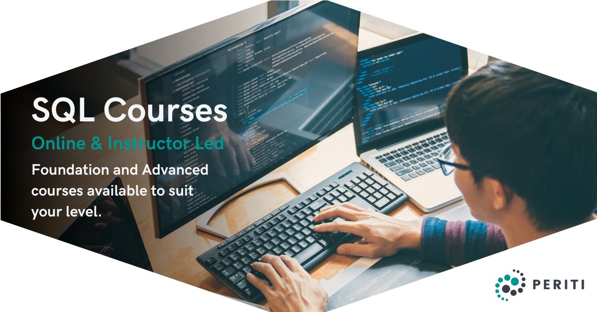 peritionline's tweet image. Anyone looking to kick start their career in coding or data analysis will find our SQL Foundation course invaluable. However, if you want to really take your database skills up to the next level, discover our Advanced course.
#SQLCourse #AdvancedSQL #SQLServer #DataAnalysis