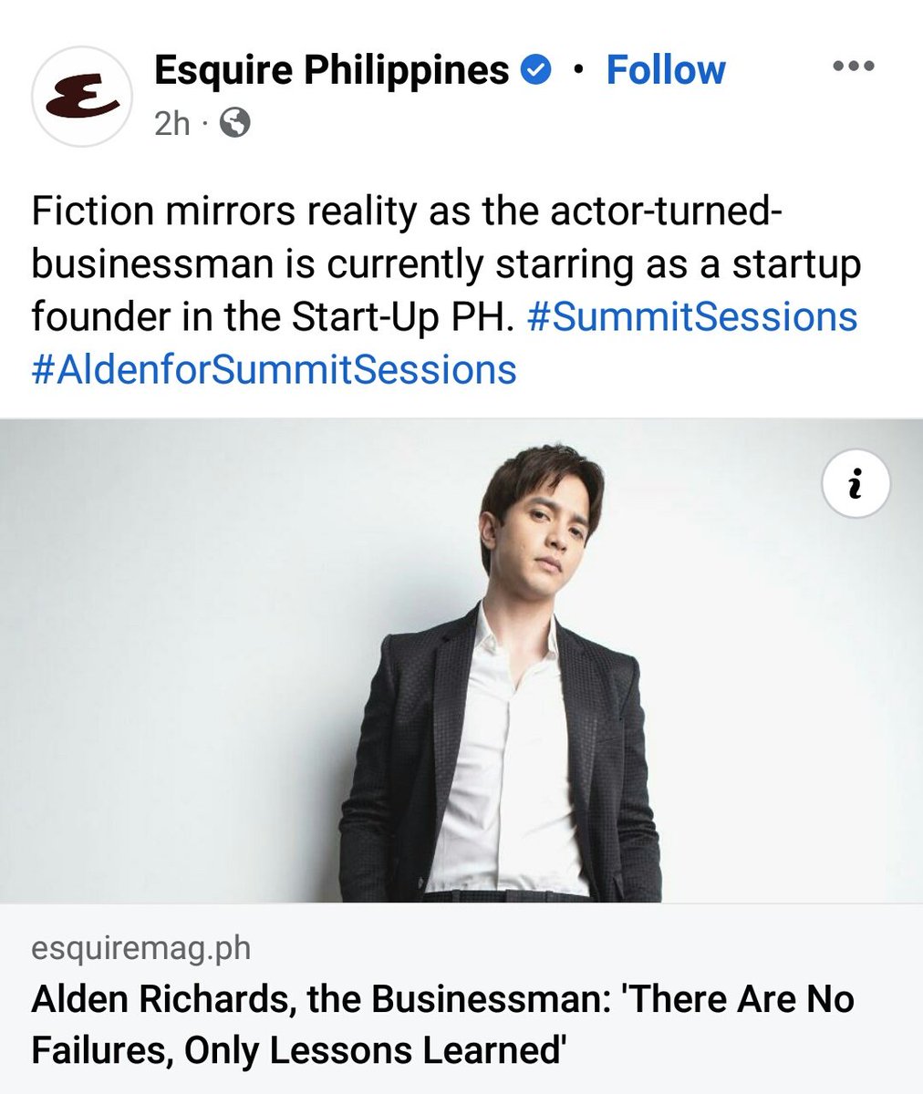 len_cadbury2000's tweet photo. Fiction mirrors reality as the actor-turned-businessman is currently starring as a startup founder in the Start-Up PH. #SummitSessions #AldenforSummitSessions

ALDENxSUPH TristansDilemma
#SUPHTheSearch
#ALDENRichards
@aldenrichards02 https://t.co/iKJSuiRSHy