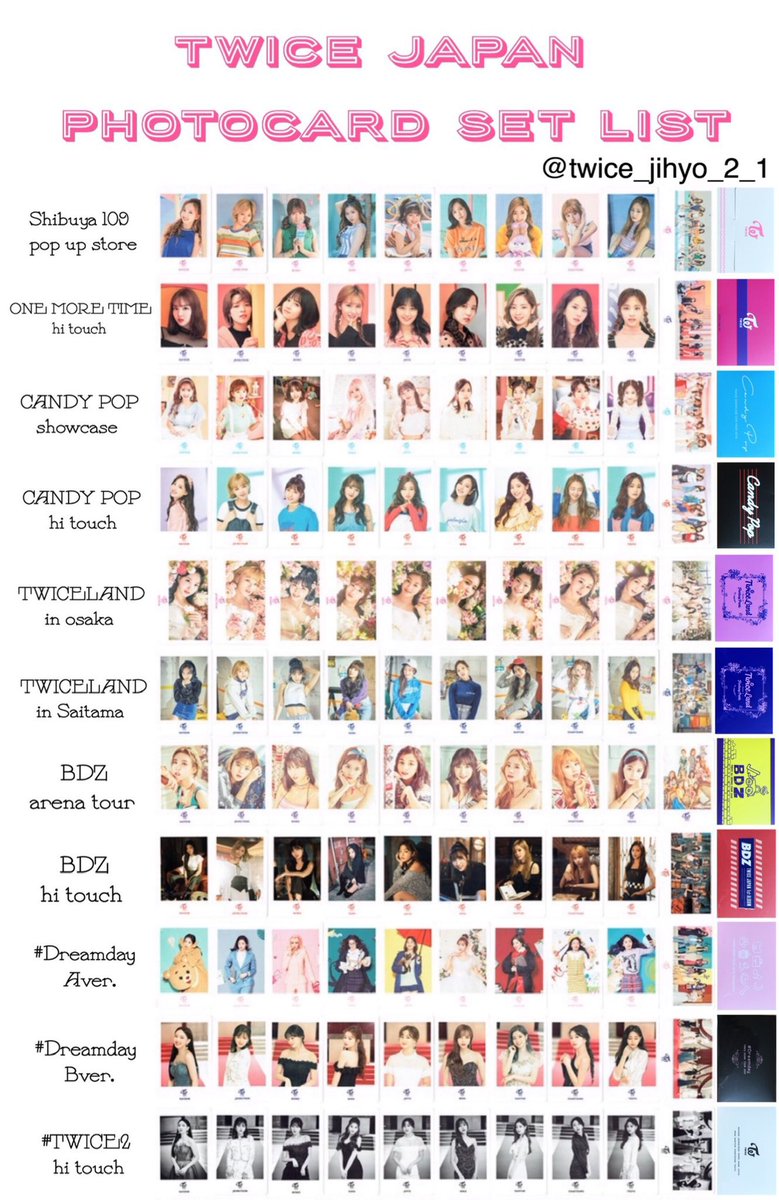 221005 更新】TWICE JAPAN PHOTOCARD SET LIST 保存⇒RT+いいね(お