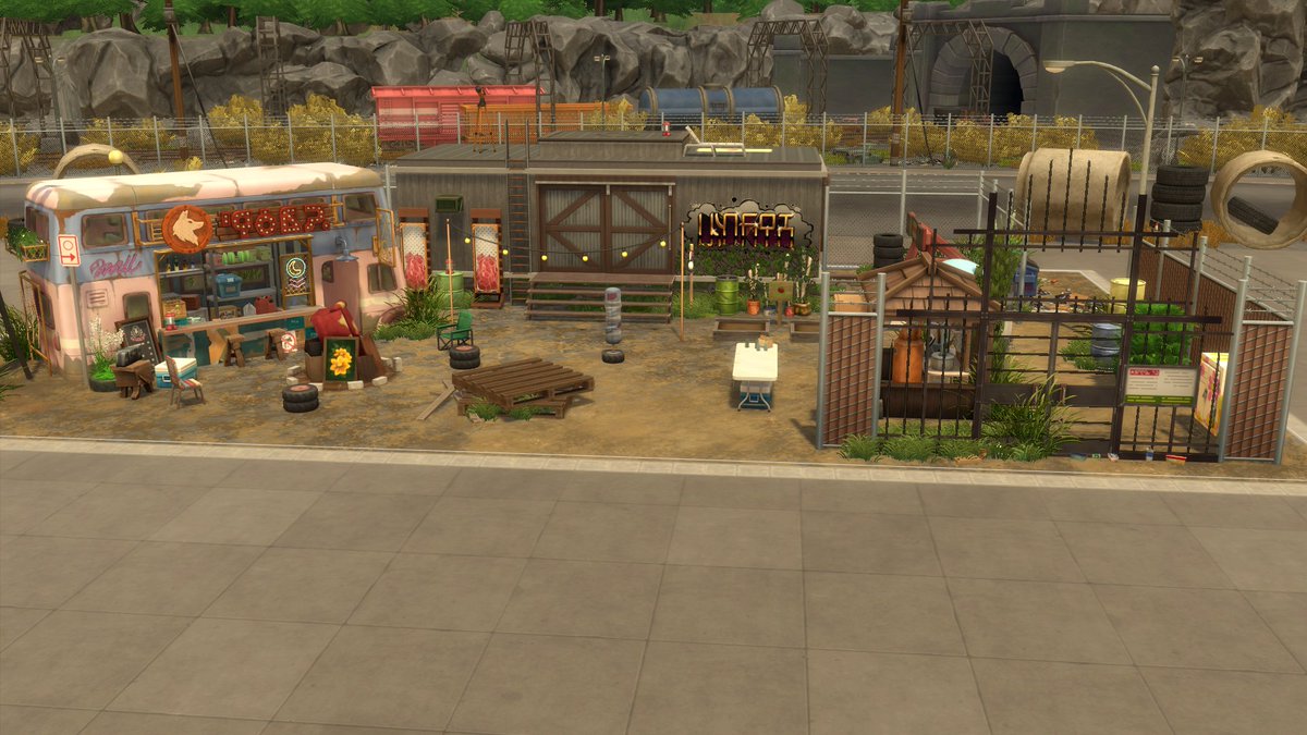 BlueShreve's tweet photo. Hey Murklanders, are you tired of living in the streets? This old abandoned train car has been renovated to make the perfect home. It even has a fizzy juice shed to make your own juices to sell right from the lot. 

@MurklandCentral @TheSims #showusyourbuilds https://t.co/Lc0PsJjwDq
