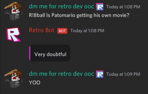 Retro Bot 8Ball Answers tweet media