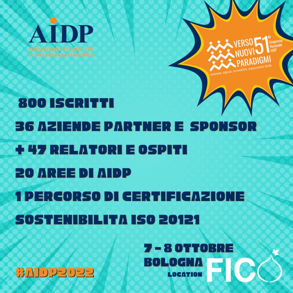 💥 NON DIAMO MICA I NUMERI!!! 💥
▶ 800 iscritti
▶ + 47 speaker, relatori e ospiti
▶ + 36 Partner e Sponsor alla 51° ed. del Congresso Nazionale <a href="/AidpNazionale/">AIDP</a> 
▶ + 20 Aree di AIDP presenti  
▶ 1 percorso di Certificazione sulla #Sostenibilità
#sviluppo e #futuro #Bologna