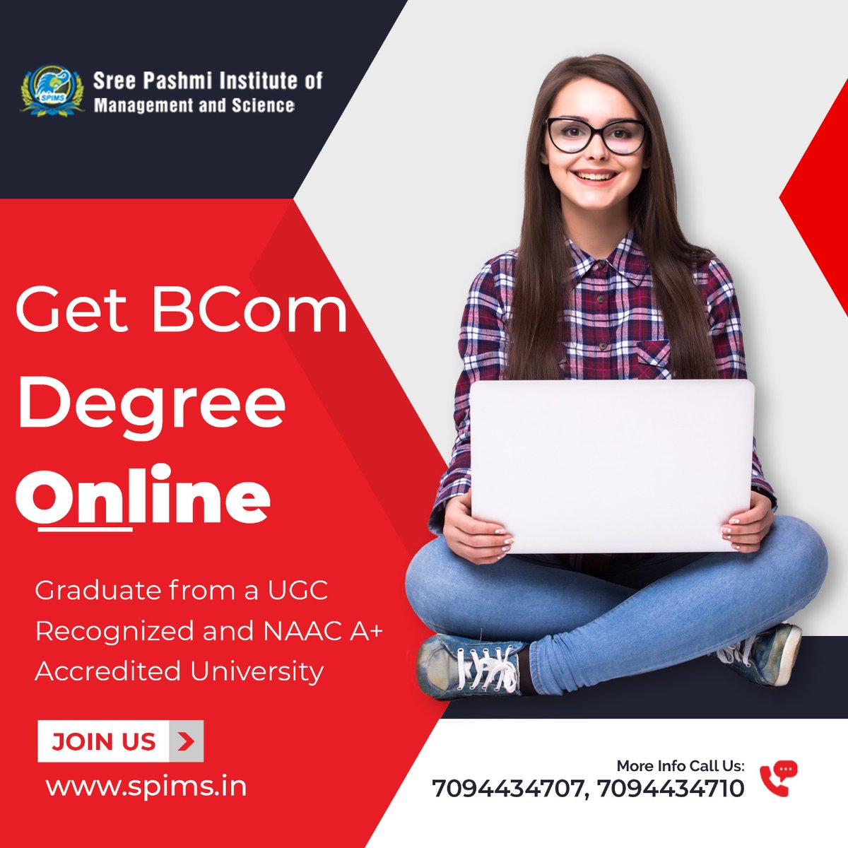 sree_pashmi's tweet photo. Get BCom Degree Online

Graduate from a UGC recognized and NAAC A+ accredited University

Call: 7094434707, 7094434710
MAIL: sreepashmigroups2016@gmail.com
VISIT: https://t.co/E2qryPqqkr
https://t.co/CDQZPSOZZf

#distanceducation #correspondencecourse #coimbatore #spims https://t.co/OXH4Quaav9