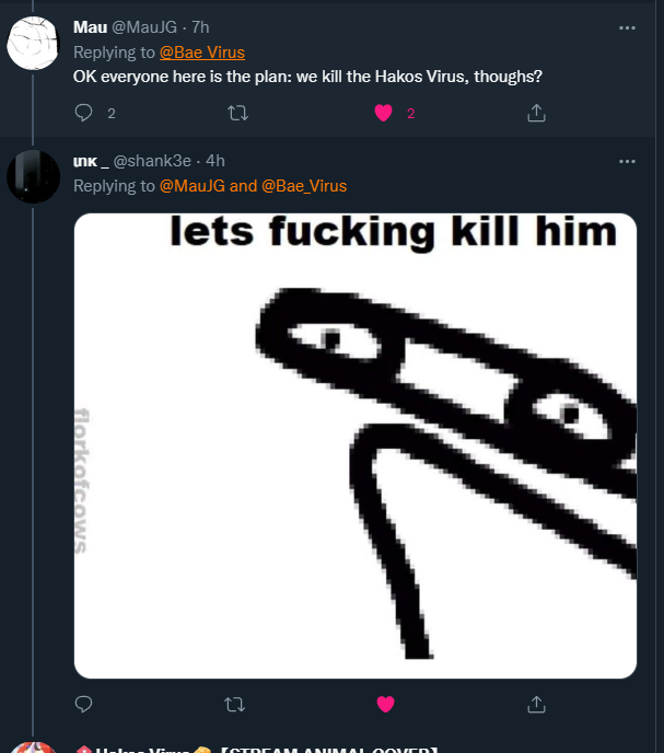 Bae_Virus's tweet photo. can someone please protect me hello WHERE IS THE VIRUS COMMUNITY UR SUPPOSED TO HAVE MY BACK https://t.co/OTTmnLlX2i