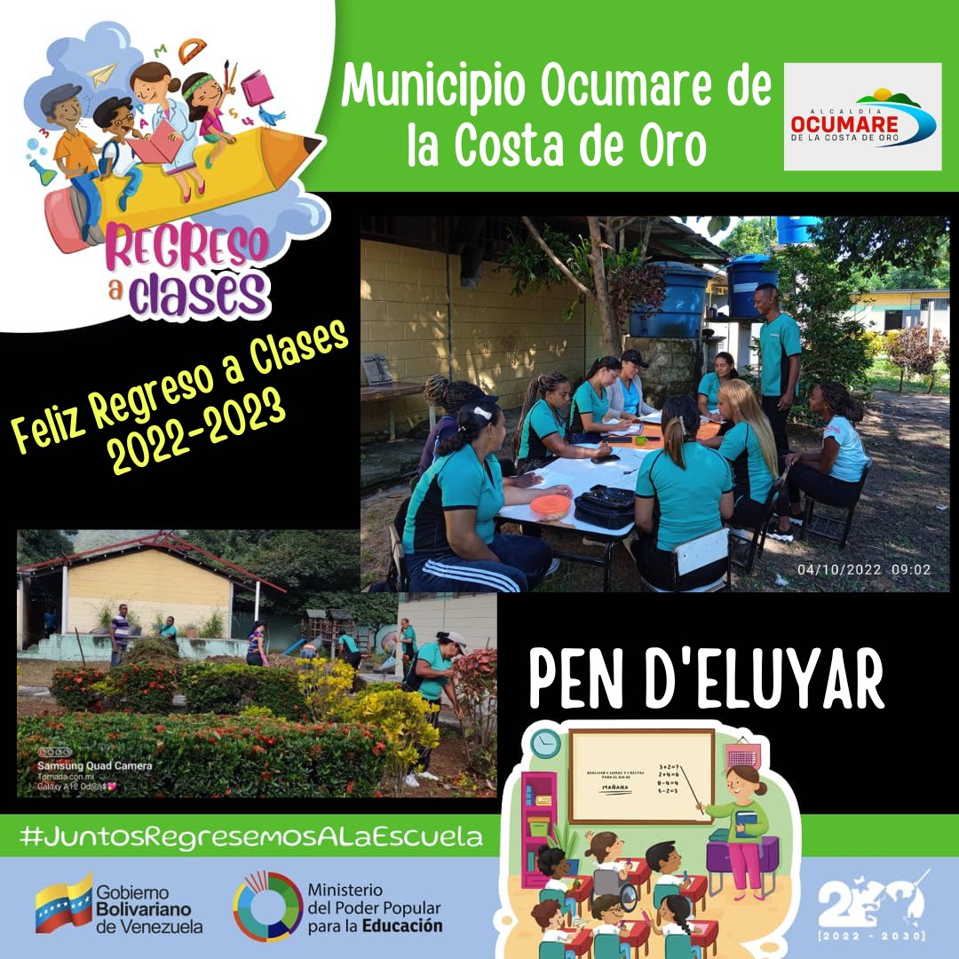 #05Oct La familia del PEN D'ELUYAR  en Ocumare de la Costa con amor, alegría y entusiasmo realizan procesos administrativos #RevoluciónAgraria #AraguaEsEducación <a href="/NicolasMaduro/">Nicolás Maduro</a> <a href="/_LaAvanzadora/">Yelitze Santaella</a> <a href="/Soykarinacarpio/">Karina Carpio</a> @MPPEDUCACION <a href="/leoalvacabrera/">Prof. Leonardo Alvarado</a> @ZE_Aragua <a href="/CRIFPMA/">CRIFPMA</a>