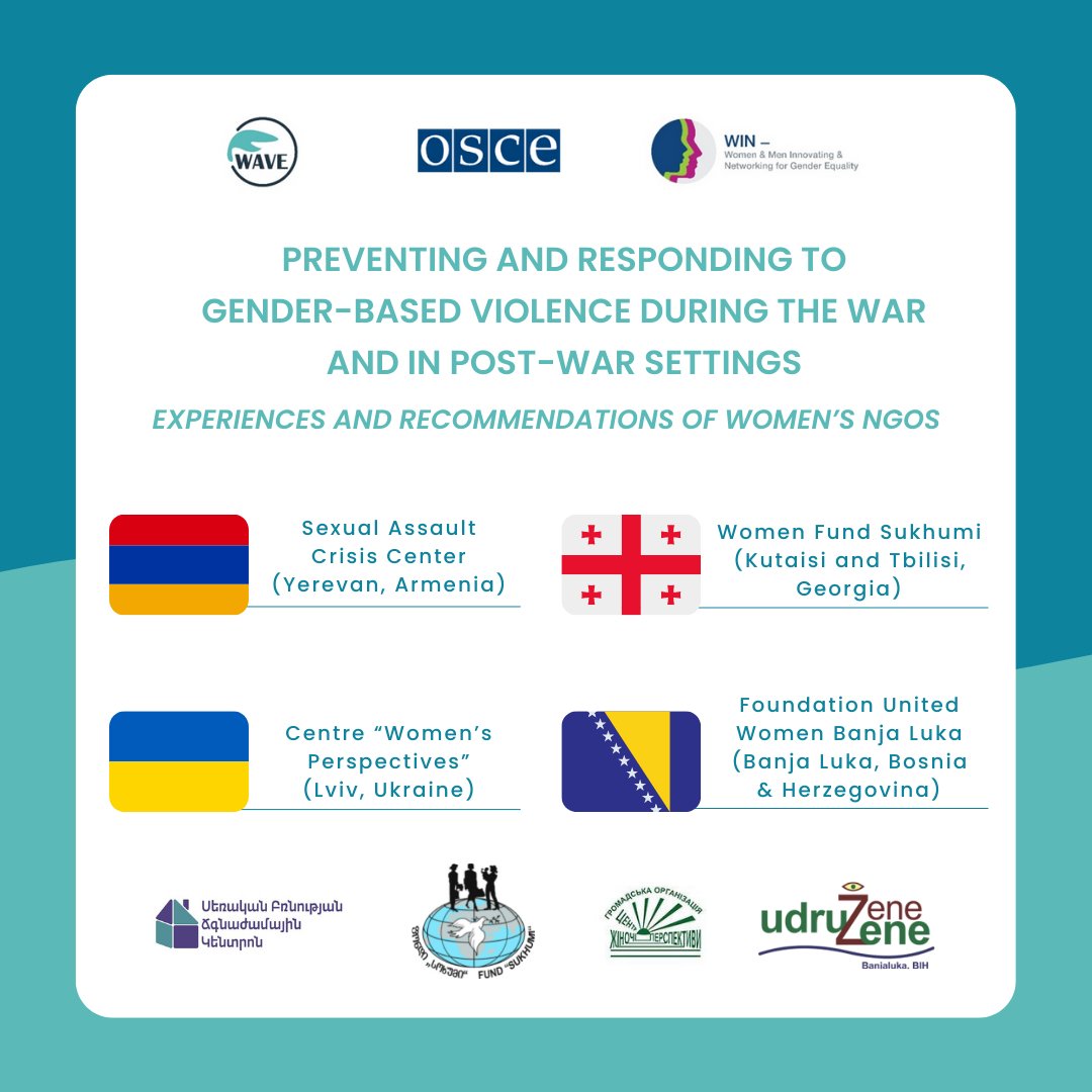 WAVE_europe's tweet photo. The conference* explores the topic of GBV during & after conflicts, with the purpose to launch a new toolkit aimed at supporting survivors and preventing violence in such context. More here: https://t.co/qOpKxocdun
*WAVE and @OSCE Gender Issues Programme/#WINProject
#endVAWG https://t.co/PsXF2f5aq9