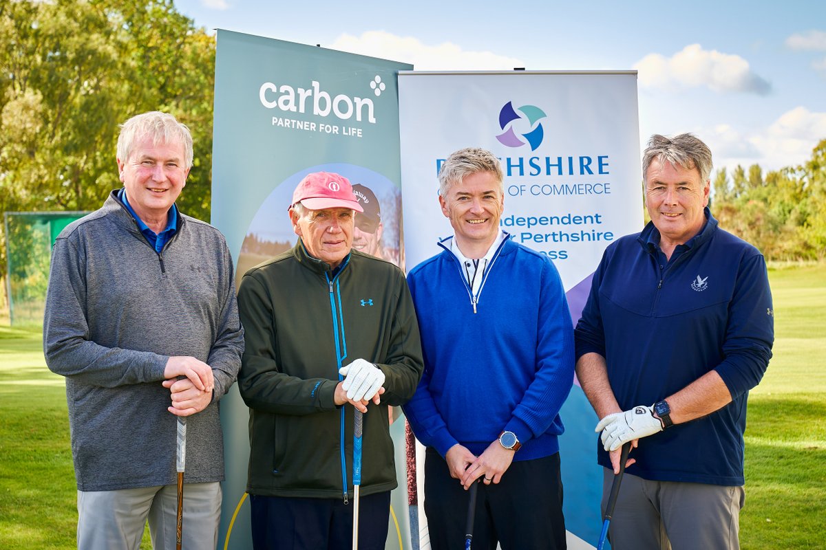 ChamberPerth's tweet photo. We all enjoyed our recent golf day, sponsored by 
@CarbonFinancial, at @GolfStrathmore.  Winners hailed from teams @BlackhillsDent, @PerthCollegeUHI, @LimeTree_ABN, @RupertHineCoach, @GrahamEnviro, 
Simply Asset Finance &amp; @AzetsUK. Results &amp; photos: https://t.co/u223tkFHmi https://t.co/cRwZj3EcZ3