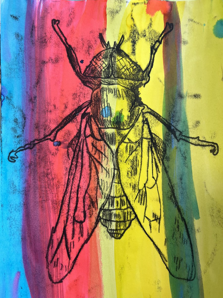 Some nice monoprints from 2/6 this morning <a href="/StModansHS/">St Modan’s High School</a>