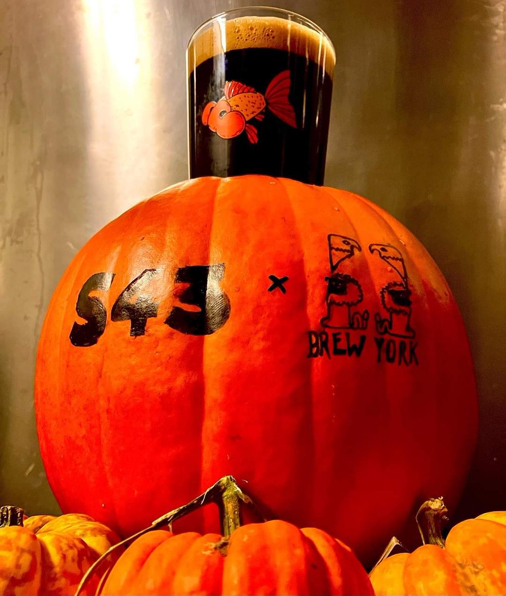 We’re getting into the seasonal spirit here at S43 with our friends <a href="/brewyorkbeer/">Brew York</a>

Here’s an expertly carved (sharpied) pumpkin to further demonstrate what our pumpkin-spiced latte tastes like. 

Pumpkin Pumpkin Lure of the Dark Side imperial pumpkin spice latte stout
#s43brewery