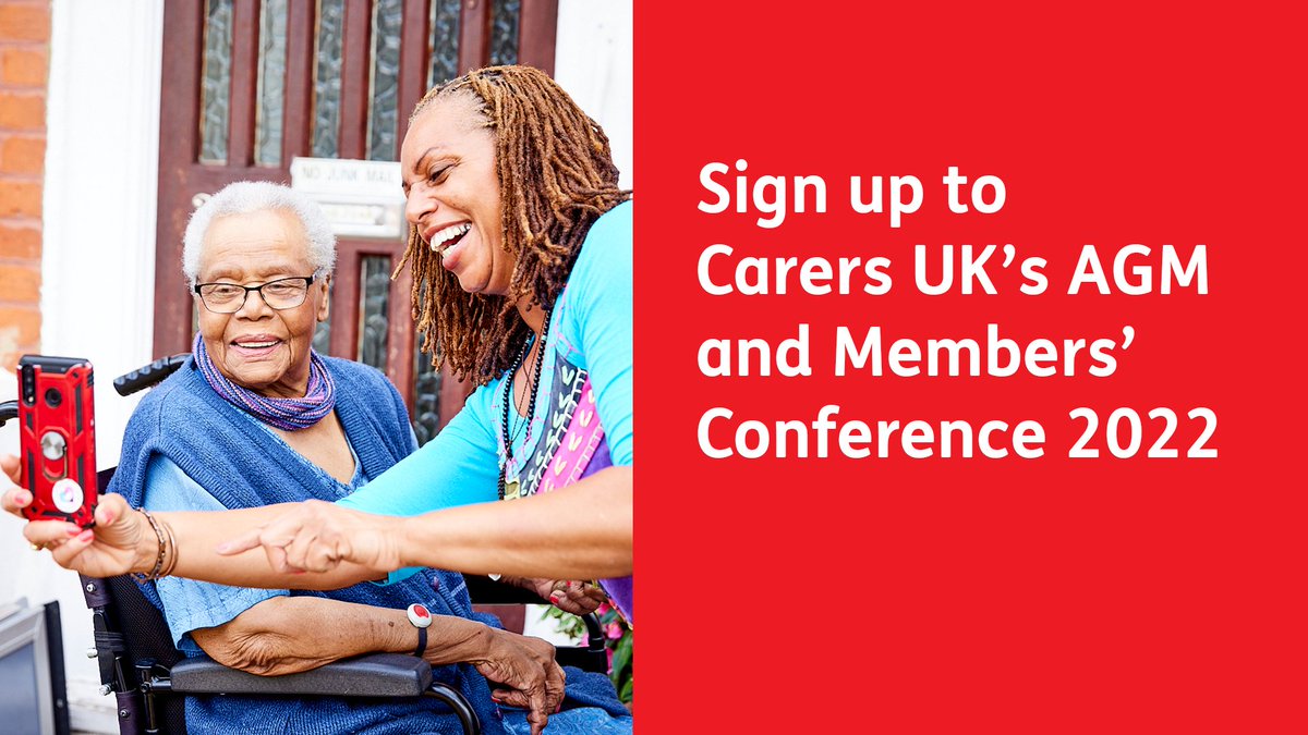 CarersUK's tweet photo. There’s still time to join our online AGM and Members’ Conference on 13 Oct, ‘Caring in a time of crisis: from Covid to the cost of living’. 

Connect with other carers, hear how we’re demanding change and get info on practical support. 

Register at https://t.co/MexyY3bvNX (1/2) https://t.co/qhWRsWam4G