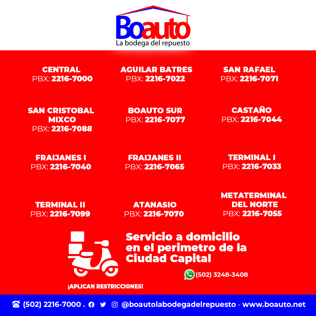 BoautoRepuestos's tweet photo. ¿Buscas repuestos para tu automóvil? Llámanos y cotiza con nosotros. https://t.co/BojoAoTU0k