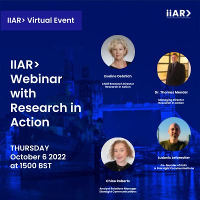 The IIAR (@iiar) on Twitter photo Join us TOMORROW October 6 at 1500 BST/1600 CEST for am webinar with #Research In Action team <a href="/eoehrlich/">Eveline Oehrlich</a> <a href="/drthomasmendel/">thomas mendel</a> hosted by <a href="/IIAR/">The IIAR</a> Board Member <a href="/andrew0hsu/">Andrew Hsu</a> and <a href="/ChloeInTech/">Chloe Roberts (she/her)</a>.
Register here> analystrelations.org/2022/09/20/iia…
#ARchat #analystfirm Join us TOMORROW October 6 at 1500 BST/1600 CEST for am webinar with #Research In Action team <a href="/eoehrlich/">Eveline Oehrlich</a> <a href="/drthomasmendel/">thomas mendel</a> hosted by <a href="/IIAR/">The IIAR</a> Board Member <a href="/andrew0hsu/">Andrew Hsu</a> and <a href="/ChloeInTech/">Chloe Roberts (she/her)</a>.
Register here> analystrelations.org/2022/09/20/iia…
#ARchat #analystfirm