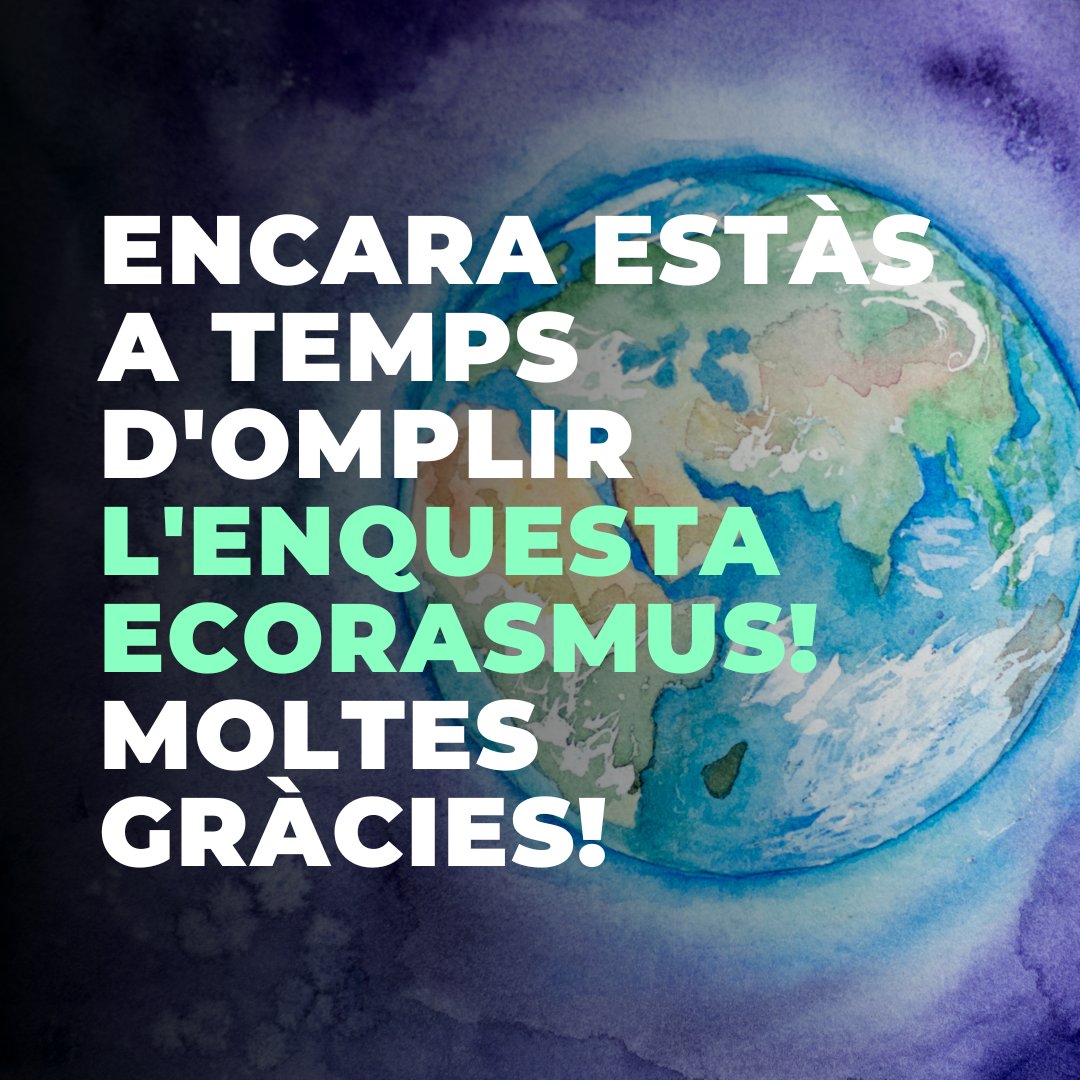 Pots ajudar-nos a crear una guia/manual de pràctiques ecològiques emplenant una enquesta?
Si formeu part d'una entitat sense ànim de lucre que organitza accions educatives presencials o treballeu en un centre educatiu i de formació, ajuda'ns si us plau:
docs.google.com/forms/d/e/1FAI…