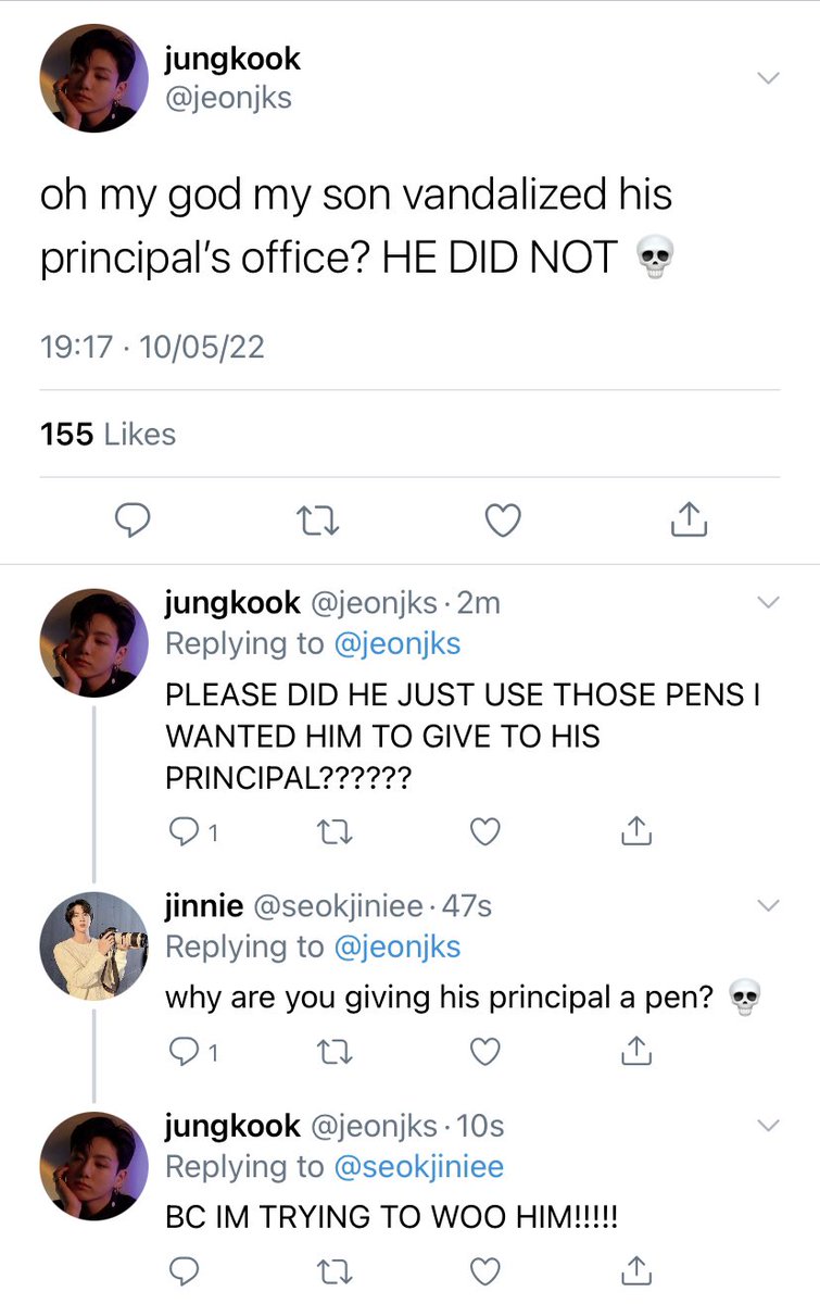 jikookluvers's tweet photo. color my world — #jikookau

jikook au where jungkook got called by the school office because his son vandalized jimin’s office. https://t.co/zpTm6sQ4OF
