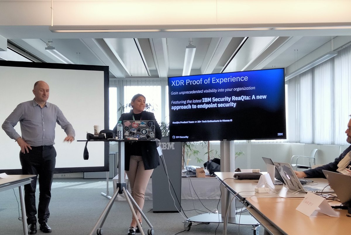 Day 1 of the #IBM #ReaQta residency at the IBM offices Vienna; looking forward to understanding how #Arrow security partners can drive revenue with ReaQta