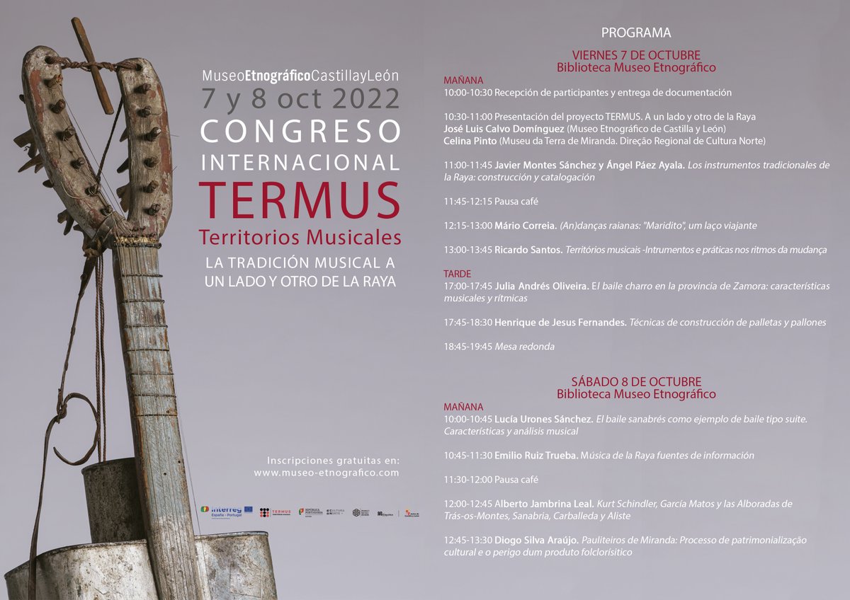 Música de la Raya. #España #Portugal, #Zamora #Miranda #Duero #Douro Congreso TERMUS @Muset_CyL Inscripción: museo-etnografico.com/actividad.php?…