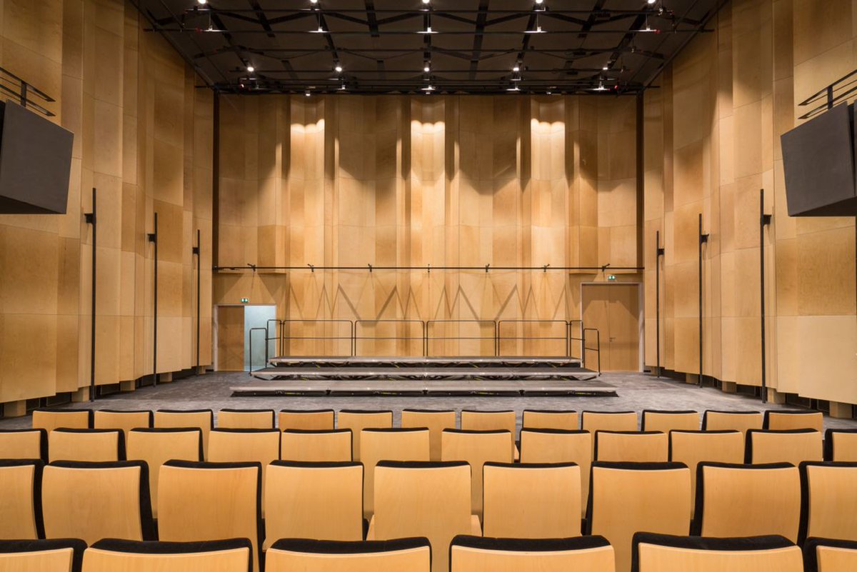 PARCArchi's tweet photo. Retour en images
~ Les salles de musique de @PARCArchi 
~ un travail sur la matière invisible qu’est le son 
~ L’auditorium Angèle et Roger Tribouilloy de Bondy dédié à la musique et au chant choral @VilledeBondy @Maisondelaradio https://t.co/HfiDt3ocAV