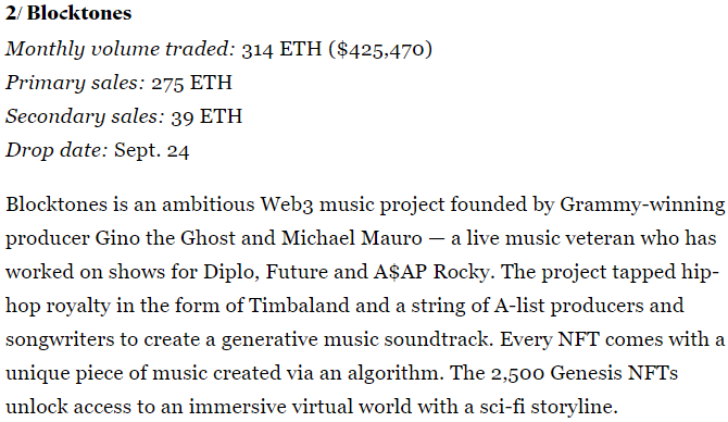 eppe33's tweet photo. ๐ฐ @blocktones are part of @billboard's article about the biggest music NFTs in September.
๐ ''The future of music is in your hands''
#Blocktones #MusicNFT #NFT https://t.co/YYZVbQbL3v