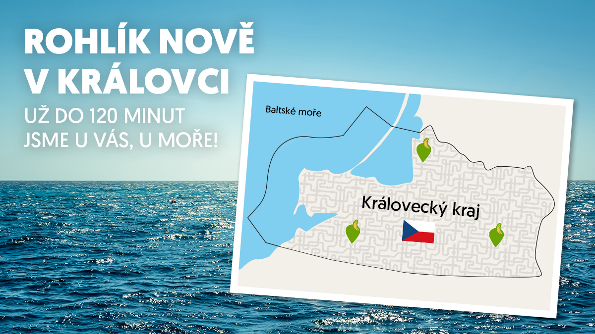 ❗ Pravda o včerejší odstávce! Makali jsme jako lodní šrouby. Proč? Nově spouštíme doručování nákupů v našem 15. kraji u Baltu – v Královci! Všechno pofrčí potrubně Rohlik Loopem. Dnes tedy Rohlík už běží jako vždy, tak objednávejte jak v „Dolním Česku”, tak i v Královci! 💚