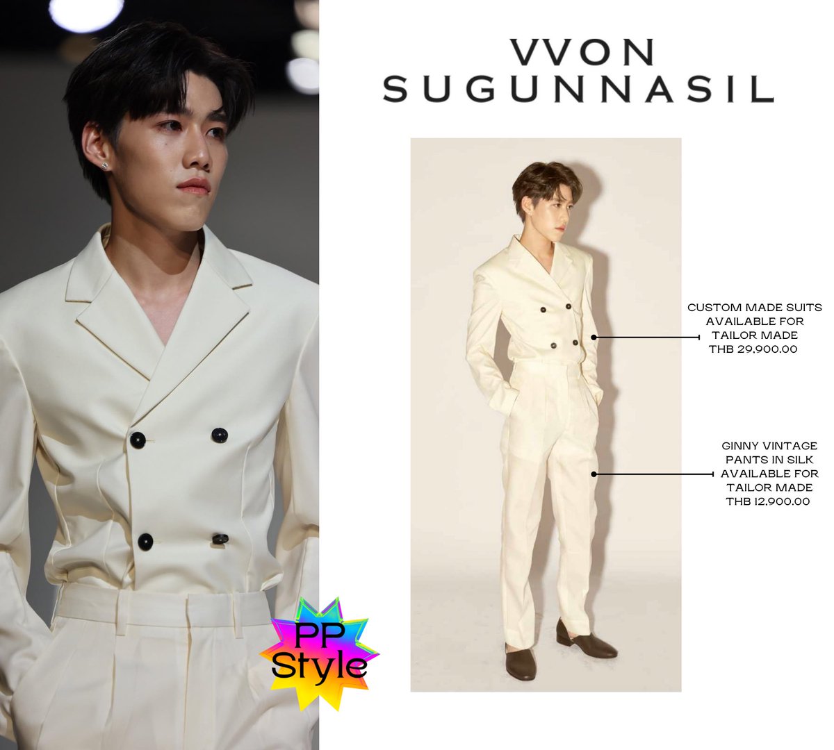 ppkritstyle's tweet photo. PP KRIT STYLE : #VVONxPPKRITT 
[FINALE LOOK]

VVON SUGUNNASIL Fall/Winter 2022 
#CONSTANTVV
#VVONSUGUNNASIL

#whatPPwears @ppkritt 
#PPKritt #PPKritEntertainment https://t.co/Teq5p530Fm