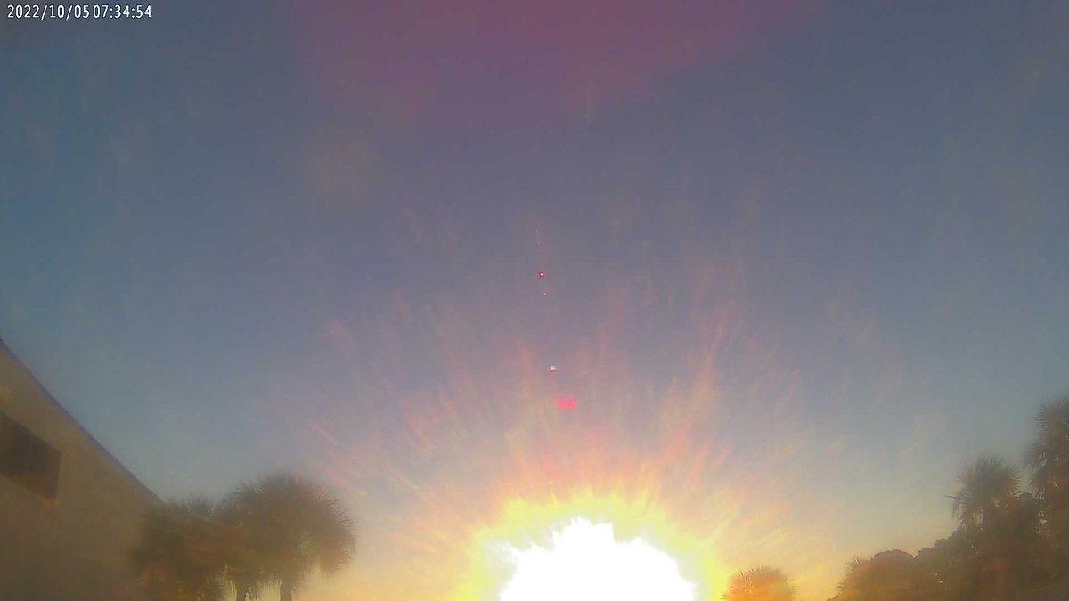 Buddy Taylor Middle School at sunrise and it's 55 F.