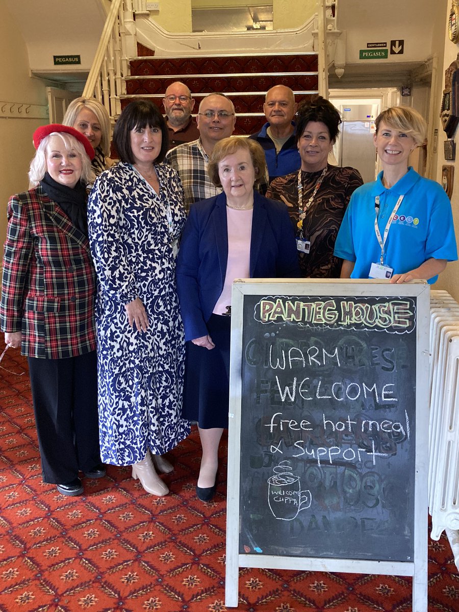 A warm welcome today at <a href="/PantegHouse/">Panteg House</a> alongside <a href="/CllrFionaCross/">Fiona Cross 🏴󠁧󠁢󠁷󠁬󠁳󠁿</a> and Norma Parrish. We’re running a session every Wednesday 12-4 offering a warm welcome, food, social activities, advice and support from the employability team. All welcome. Postcode NP4 5BE <a href="/AtWorkTorfaen/">TorfaenEmployability</a>