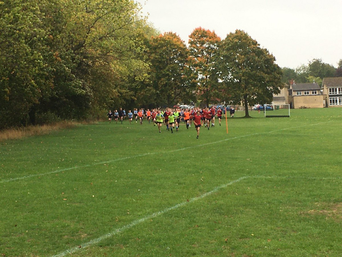 Early leaders in the year 9 cross country during games today.