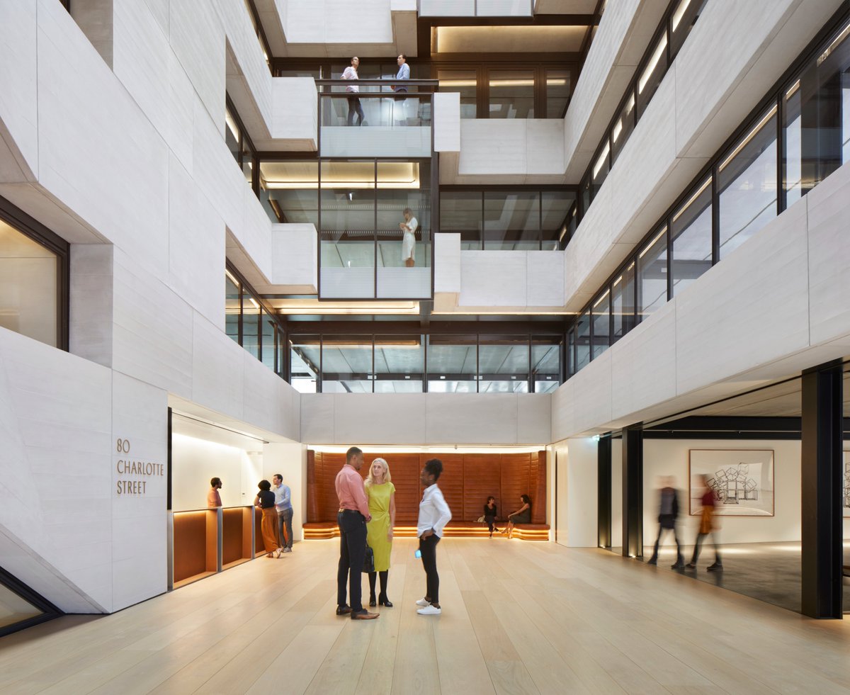 derwentlondon's tweet photo. Absolutely thrilled to win the National BCO Commercial Workplace award for #80CharlotteStreet at last night’s #BCOAwards. Thank you @BCO_UK for the honour and congratulations to @MakeArchitects, @ArupGroup, Multiplex, and the whole team. https://t.co/QS4yy6uuDF
