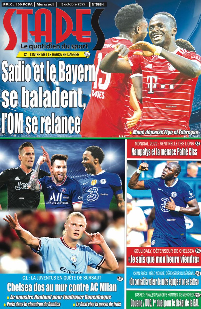 MadembAS's tweet photo. #sadiomane est pour la presse sportive ce que Me Wade était pour la presse privée dans les années 80: la tête qu'il fallait avoir à la Une pour faire vendre dans les kiosques au coin de la rue, car les RS était inexistants ! Quand #Liberpool voit ça...😂 #Senegal #kebetu #Bayern https://t.co/sfixNOglif