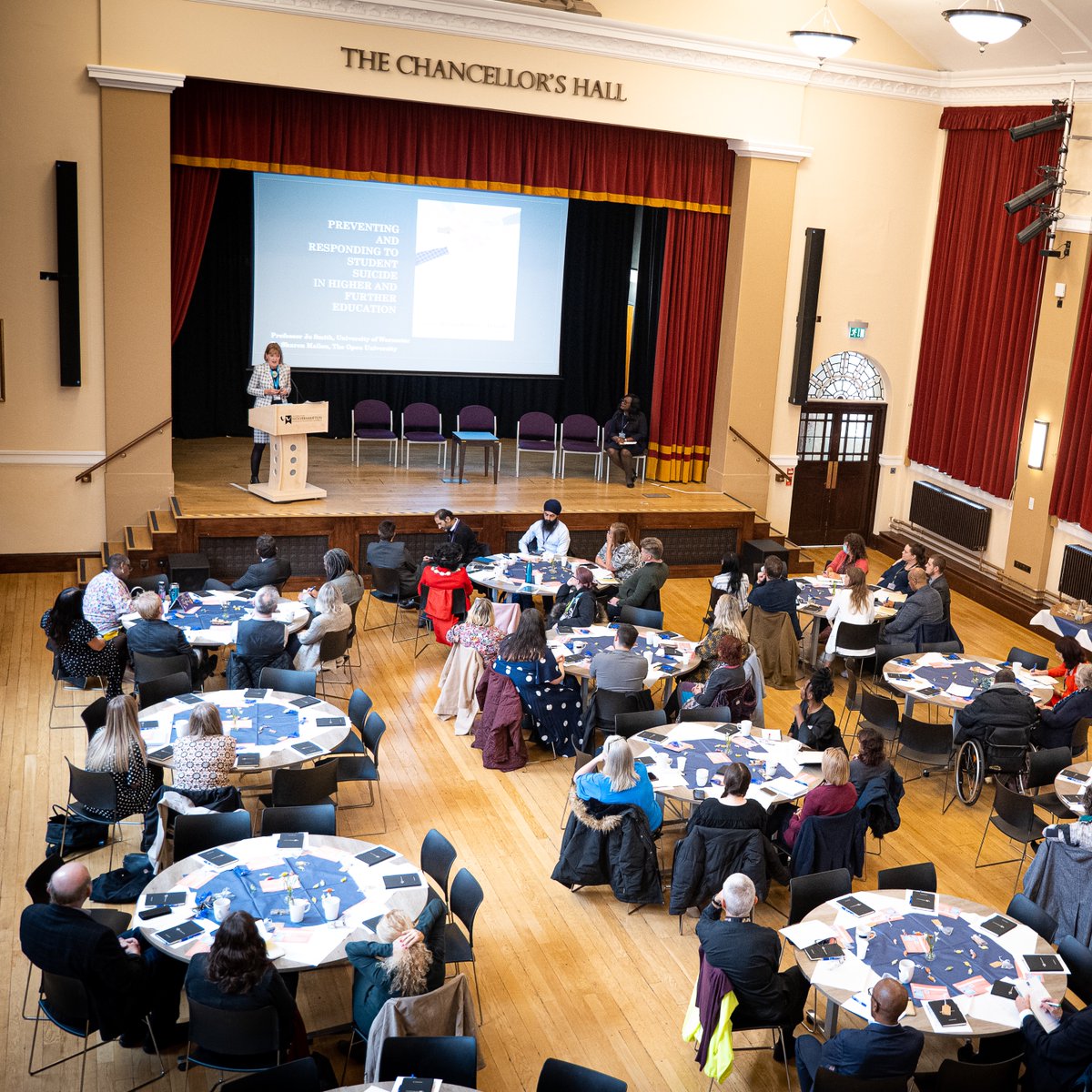 wlv_uni's tweet photo. We are pleased to welcome guests to our Chancellor's Hall today for an important event 'Supporting Suicide Prevention, Intervention &amp; Postvention in FE &amp; HE'.

This event aims to bring together members of our community to discuss some of the recent developments within the sector. https://t.co/xloW4lupqQ