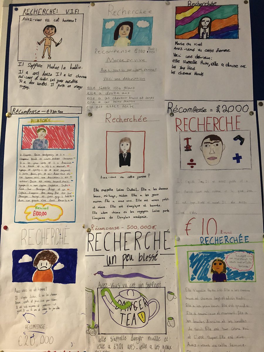 DouglasModern's tweet photo. Some amazing wanted posters 🧐from 1A. Ils sont géniaux!!! 👏🏻 https://t.co/bZUSAF9e8h