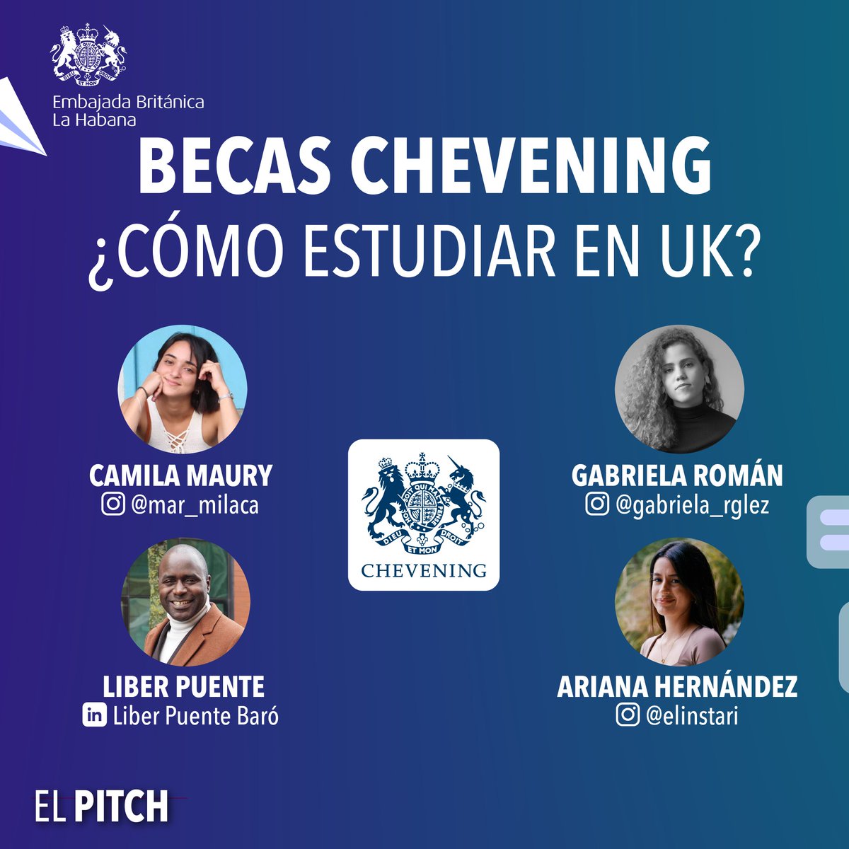 lapenultimacasa's tweet photo. Episodio Bonus de #ElPitch 😍🎙️
¿Quieres estudiar en Reino Unido de forma financiada?
La convocatoria a las Becas Chevening está abierta. En el podcast entrevistamos a 4 ganadores cubanos de diferentes años.
¿Cómo lo hicieron posible? Escucha aquí: 👇🏾
https://t.co/moW7t5mjw4 https://t.co/d3dOrDh1Ml