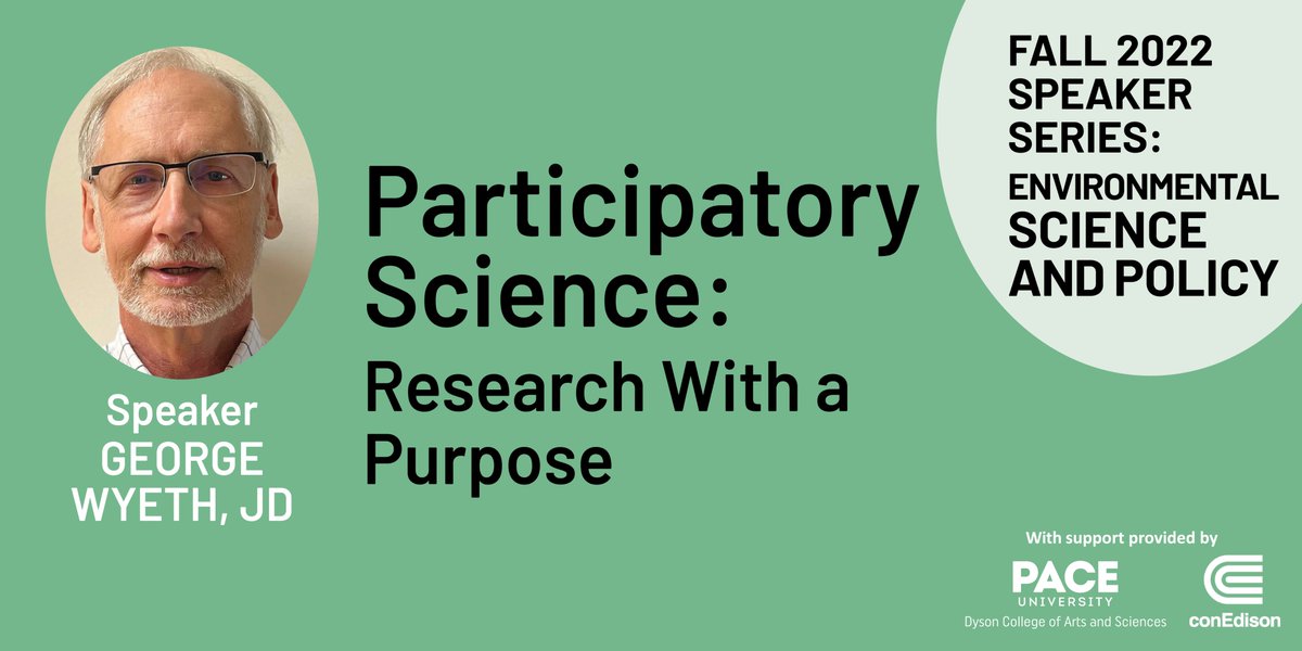 On 10/20, George Wyeth will be on the Pleasantville campus to discuss engaging ordinary citizens in scientific research, the value of this research for policymaking, and what can be done to maximize its impact. Attend in-person or virtually. Register: georgewyeth.eventbrite.com