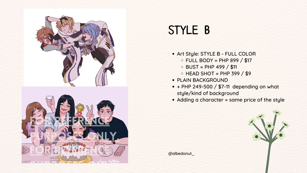 albedonut_'s tweet photo. LIKES/RTs are highly appreciated🤍

hi! i'm opening my commission for local (🇵🇭) and international with a limited slot(3/3).

dm me if you're interested!!<3
#commissionsopen #opencommissions https://t.co/nTJOvi7CMW