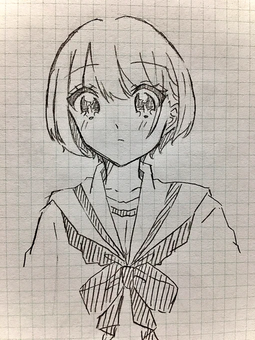 5分で描いたラクガキ
セーラー服の女の子 